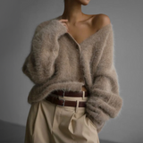 Pascale | Cardigan de gola em V para mulher | Moderno