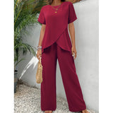 Lorrina™ Conjunto Elegante e Suave em Duas Peças