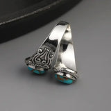 Anel Banda em Turquesa Vintage Elegante