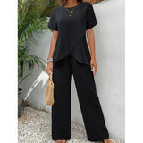 Lorrina™ Conjunto Elegante e Suave em Duas Peças