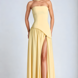 ADRIANA | VESTIDO COMPRIDO ASSIMÉTRICO COM ABERTURA