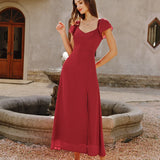 LOU - VESTIDO LARGO DE JACQUARD CON CUELLO CORAZÓN