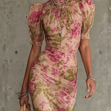 Rosalie™ | Vestido maxi com estampado de rosas vintage