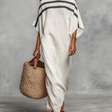 Aveline™ | Vestido maxi de ombros descobertos com mangas morcego