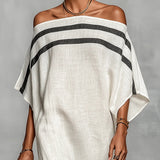 Aveline™ | Vestido maxi de ombros descobertos com mangas morcego