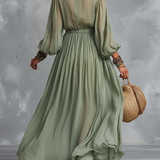 Élodine™ | Vestido Maxi Boémio com Estampado Floral