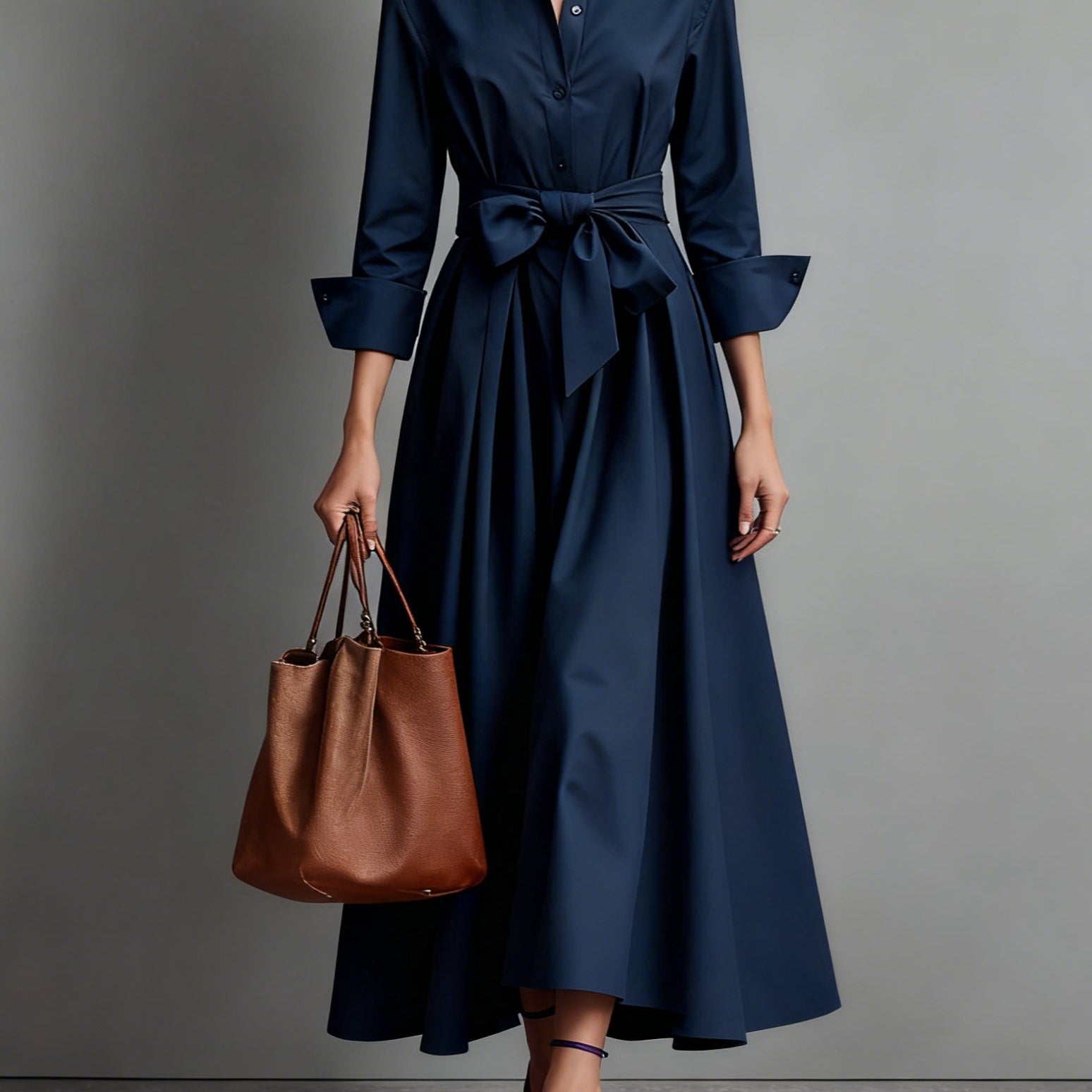 Marise™ | Elegante Vestido Maxi com Detalhe de Laço