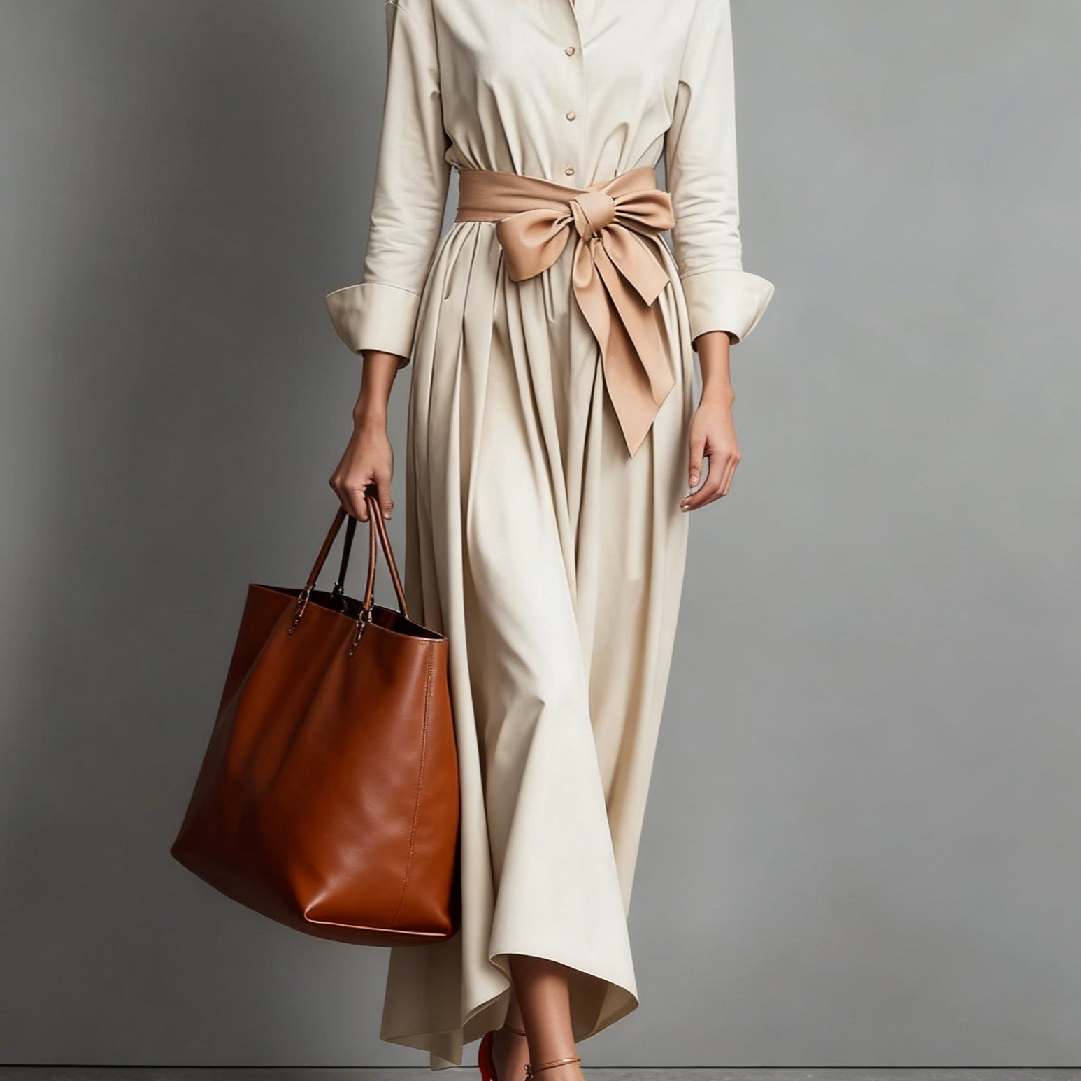 Marise™ | Elegante Vestido Maxi com Detalhe de Laço