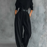Lisa™ | Conjunto de 2 peças preto com cinto