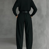 Lisa™ | Conjunto de 2 peças preto com cinto