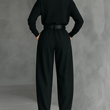 Conjunto Jessica™ Top Elegante & Calças de Perna Reta