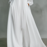 Léonie™ | Vestido maxi minimalista com gola alta