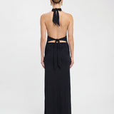 VESTIDO COMPRIDO HALTER COM COSTAS ABERTAS