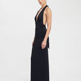 VESTIDO COMPRIDO HALTER COM COSTAS ABERTAS