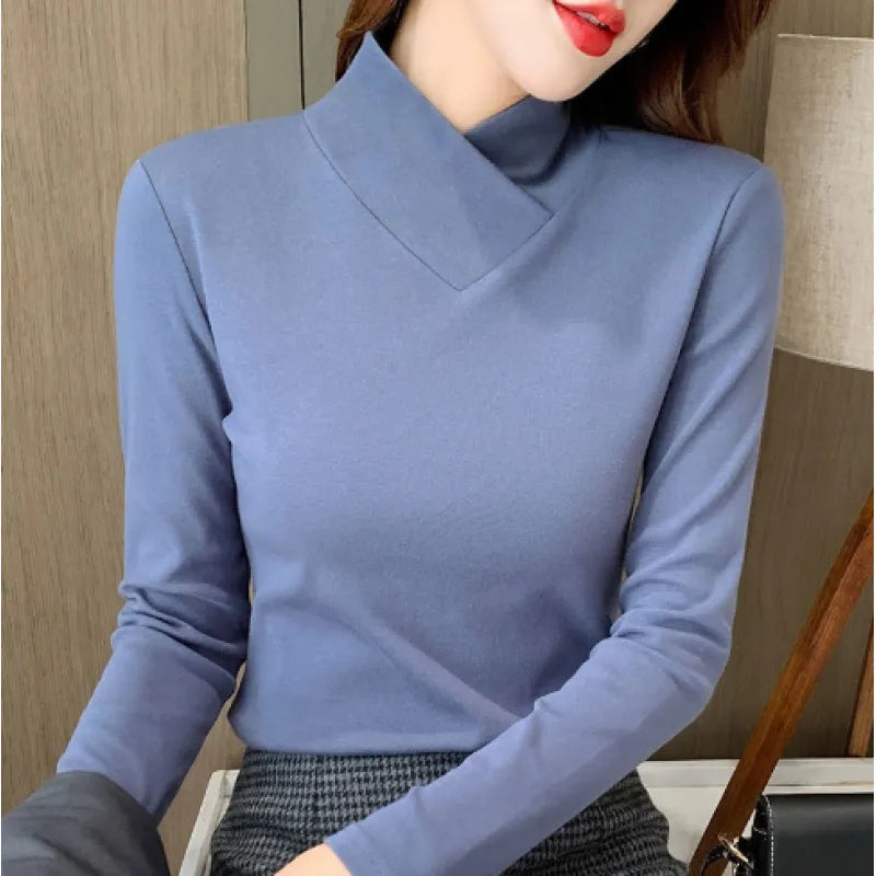 Liora - T-shirt de Gola Alta Chic