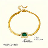 Bracelete Joana Verdejante com Esmeralda