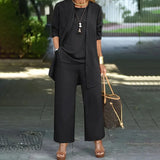 Conjunto Casual Elegante Laney™ de Três Peças