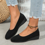 Éliane™ – Ballerinas confortáveis com salto em cunha