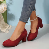 Laure™ – Sapatos de salto com bico largo e salto estável para um conforto sem dor