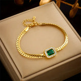 Bracelete Joana Verdejante com Esmeralda