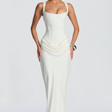 VESTIDO MAXI ESPARTILHO AJUSTADO