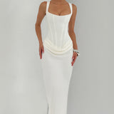 VESTIDO MAXI ESPARTILHO AJUSTADO