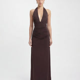 VESTIDO COMPRIDO HALTER COM COSTAS ABERTAS