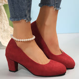Laure™ – Sapatos de salto com bico largo e salto estável para um conforto sem dor