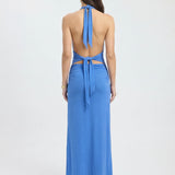 VESTIDO COMPRIDO HALTER COM COSTAS ABERTAS