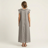 Josette | Vestido Maxi com Decote em V e Rendas