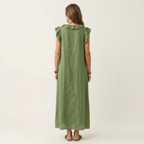 Josette | Vestido Maxi com Decote em V e Rendas