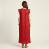 Josette | Vestido Maxi com Decote em V e Rendas