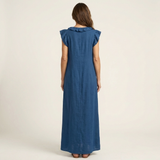 Josette | Vestido Maxi com Decote em V e Rendas