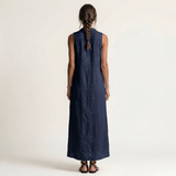 Mirabell | Vestido Maxi Sem Mangas com Botões e Capuz