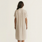 Nidalie | Vestido Camisa Midi com Mangas Roladas