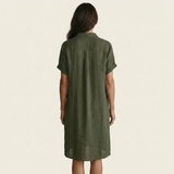 Nidalie | Vestido Camisa Midi com Mangas Roladas