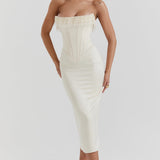 VESTIDO MIDI CORSET SEM ALÇAS