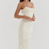 VESTIDO MIDI CORSET SEM ALÇAS
