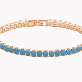 Pulseira Elegante em Ouro e Turquesa
