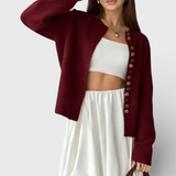 Nicole - Cardigan com Detalhe de Botões Coloridos