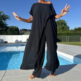 Gabbie™ Conjunto Elegante de Dois Peças com Ombros Descidos