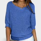 Janete - Camisola Elegante de Malha Entrançada
