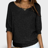 Janete - Camisola Elegante de Malha Entrançada