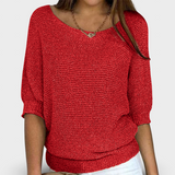 Janete - Camisola Elegante de Malha Entrançada